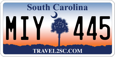 SC license plate MIY445
