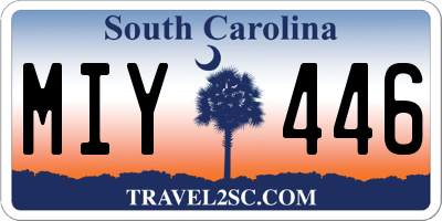 SC license plate MIY446