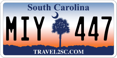SC license plate MIY447