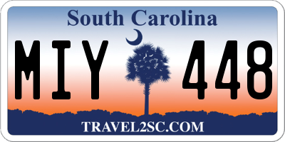 SC license plate MIY448