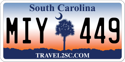 SC license plate MIY449