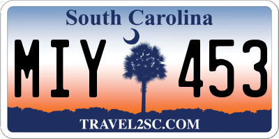 SC license plate MIY453