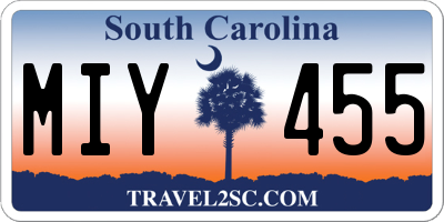 SC license plate MIY455