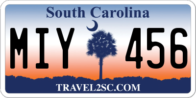 SC license plate MIY456