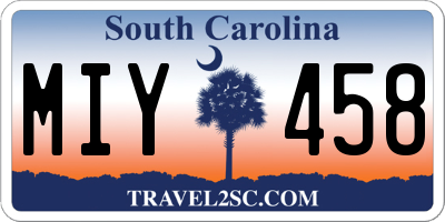 SC license plate MIY458