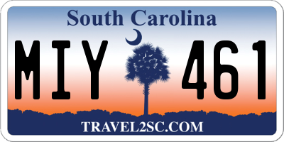 SC license plate MIY461