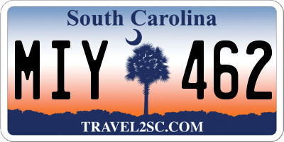 SC license plate MIY462