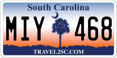 SC license plate MIY468