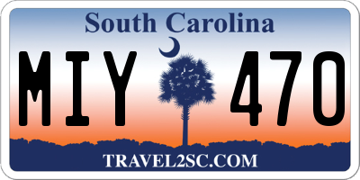 SC license plate MIY470