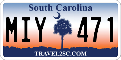SC license plate MIY471