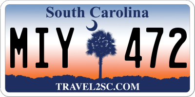 SC license plate MIY472