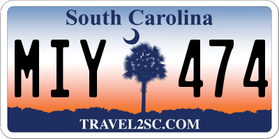 SC license plate MIY474