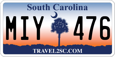 SC license plate MIY476