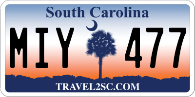 SC license plate MIY477