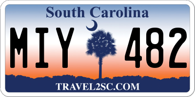 SC license plate MIY482