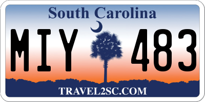 SC license plate MIY483