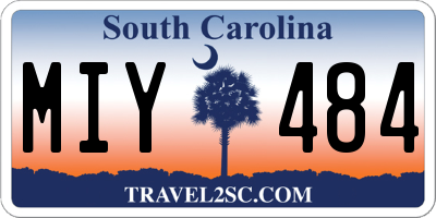 SC license plate MIY484