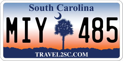 SC license plate MIY485