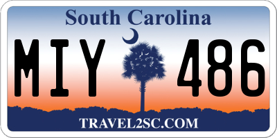 SC license plate MIY486