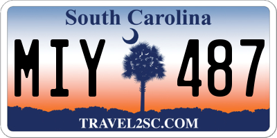 SC license plate MIY487