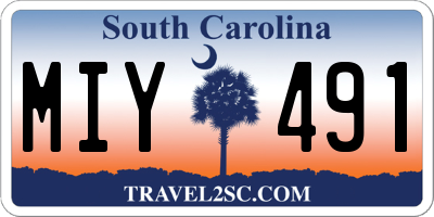 SC license plate MIY491