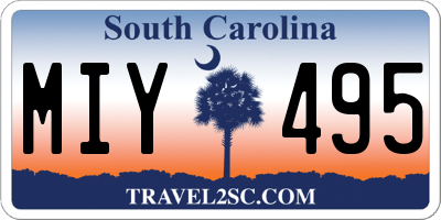 SC license plate MIY495