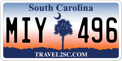 SC license plate MIY496