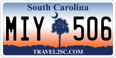 SC license plate MIY506