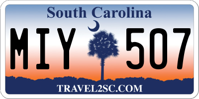 SC license plate MIY507