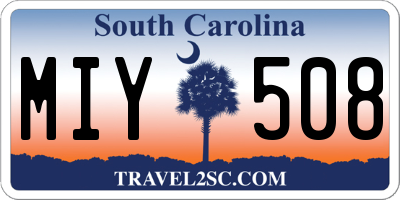 SC license plate MIY508