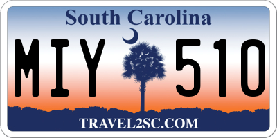 SC license plate MIY510