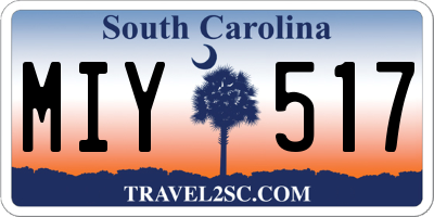 SC license plate MIY517