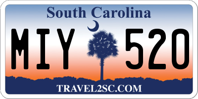 SC license plate MIY520