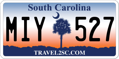 SC license plate MIY527