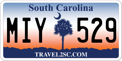 SC license plate MIY529