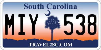 SC license plate MIY538