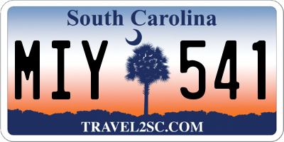 SC license plate MIY541