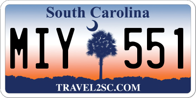 SC license plate MIY551