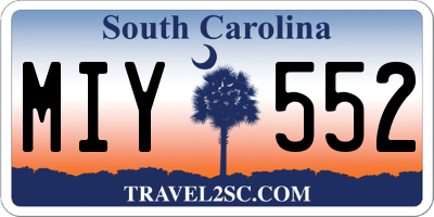 SC license plate MIY552