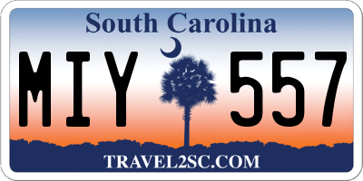 SC license plate MIY557