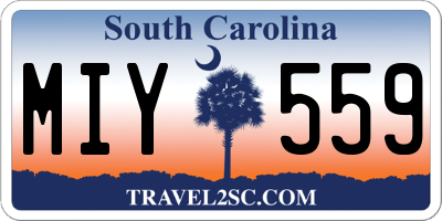 SC license plate MIY559