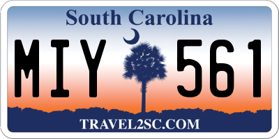 SC license plate MIY561