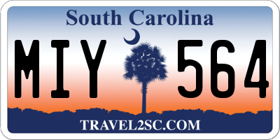SC license plate MIY564
