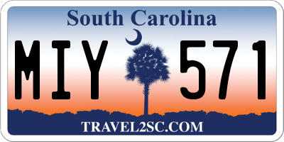 SC license plate MIY571