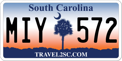 SC license plate MIY572
