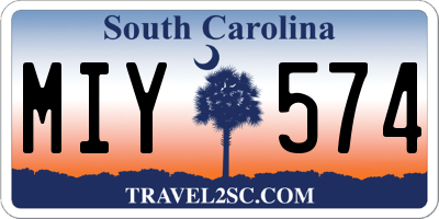 SC license plate MIY574