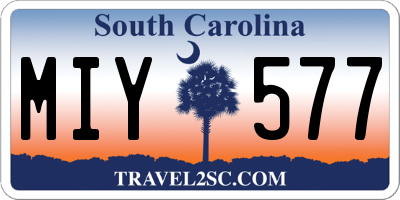 SC license plate MIY577