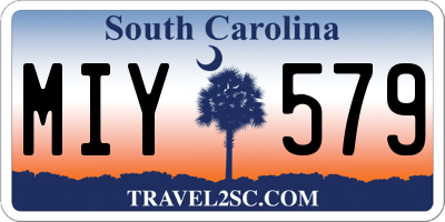 SC license plate MIY579