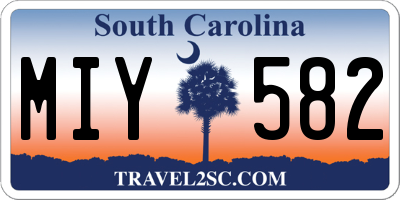SC license plate MIY582