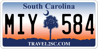SC license plate MIY584